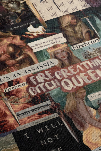 🔥 "Fire Breathing Queen" Woven Throw Blanket 🔥