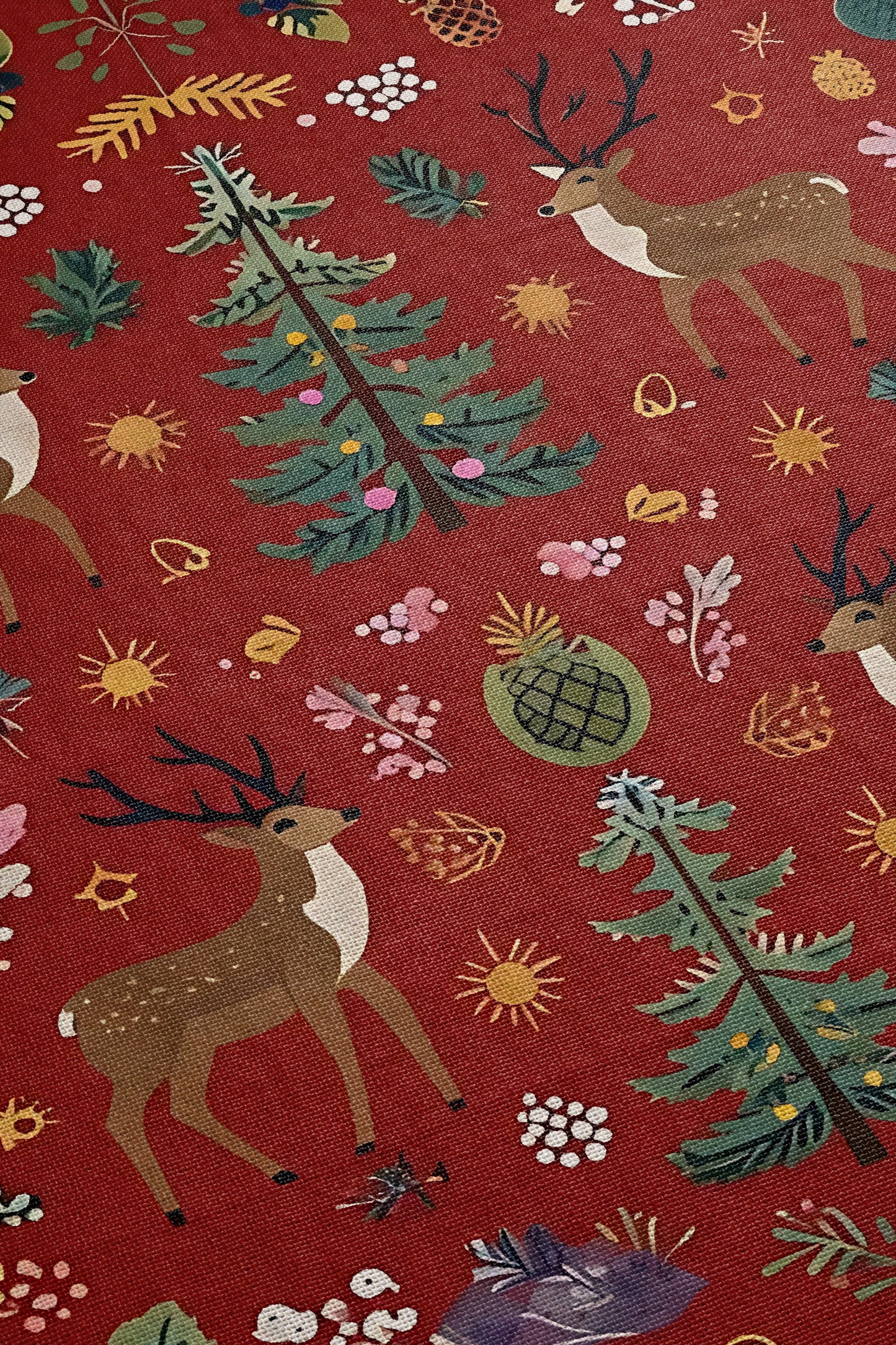 Festive Woodland Deer Christmas Throw Blanket 🦌🎄