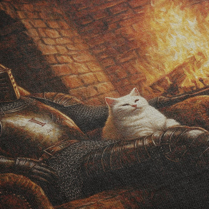 Knight & Cat Cozy Woven Blanket 🛡️🐾