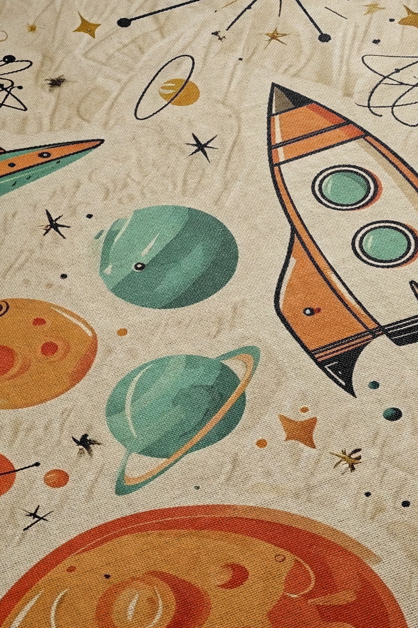 Retro Space Adventure Wall Tapestry 🚀