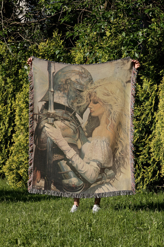 ⚔️ Medieval Love Woven Tapestry Blanket