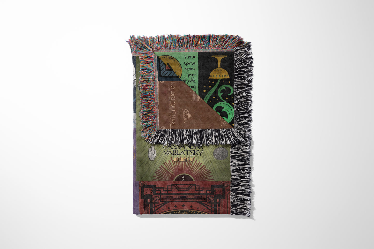 📚 Wizard Books Woven Tapestry Blanket | Potterhead Must-Have 🧙‍♂️