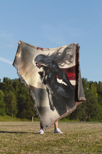 🐉 Dragon Rider Woven Tapestry Blanket | TOG & Fantasy Bookish Merch 🌙