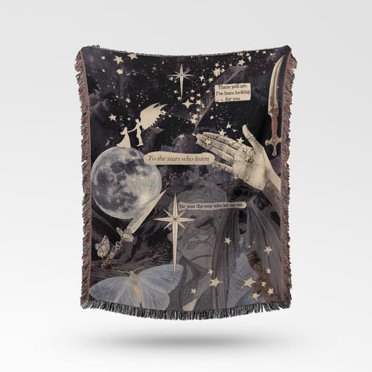 "To the Stars Who Listen" Woven Throw Blanket