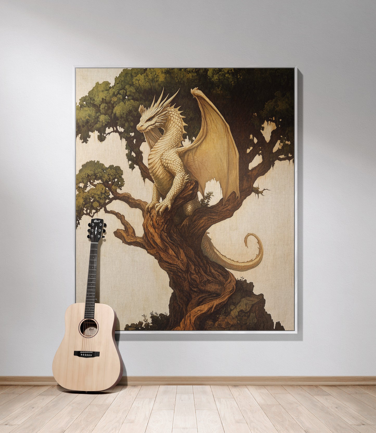 🧚‍♀️ Mystical Dragon Woodland Tapestry