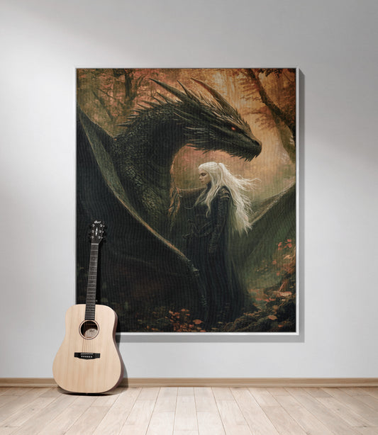 TOG Dragon Tapestry Woven Throw Blanket - MagicMerchEmporium