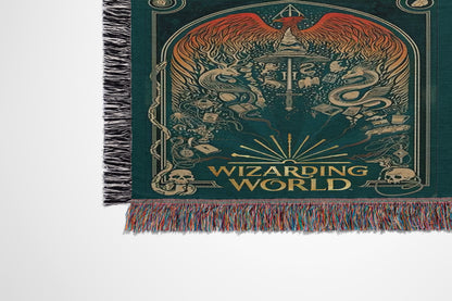 🧙‍♂️ Enchanted Wizarding World Tapestry Blanket