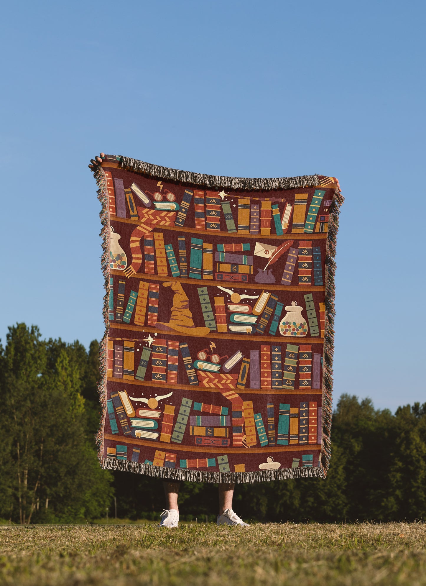 ✨ Wizard Book Library Blanket