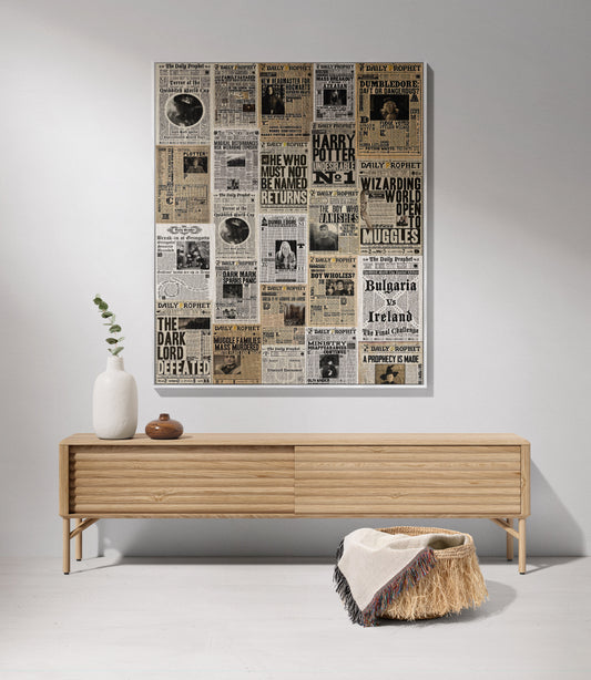 📰 Wizard Newspaper Woven Tapestry Blanket | Potterhead Magic 🧙‍♂️