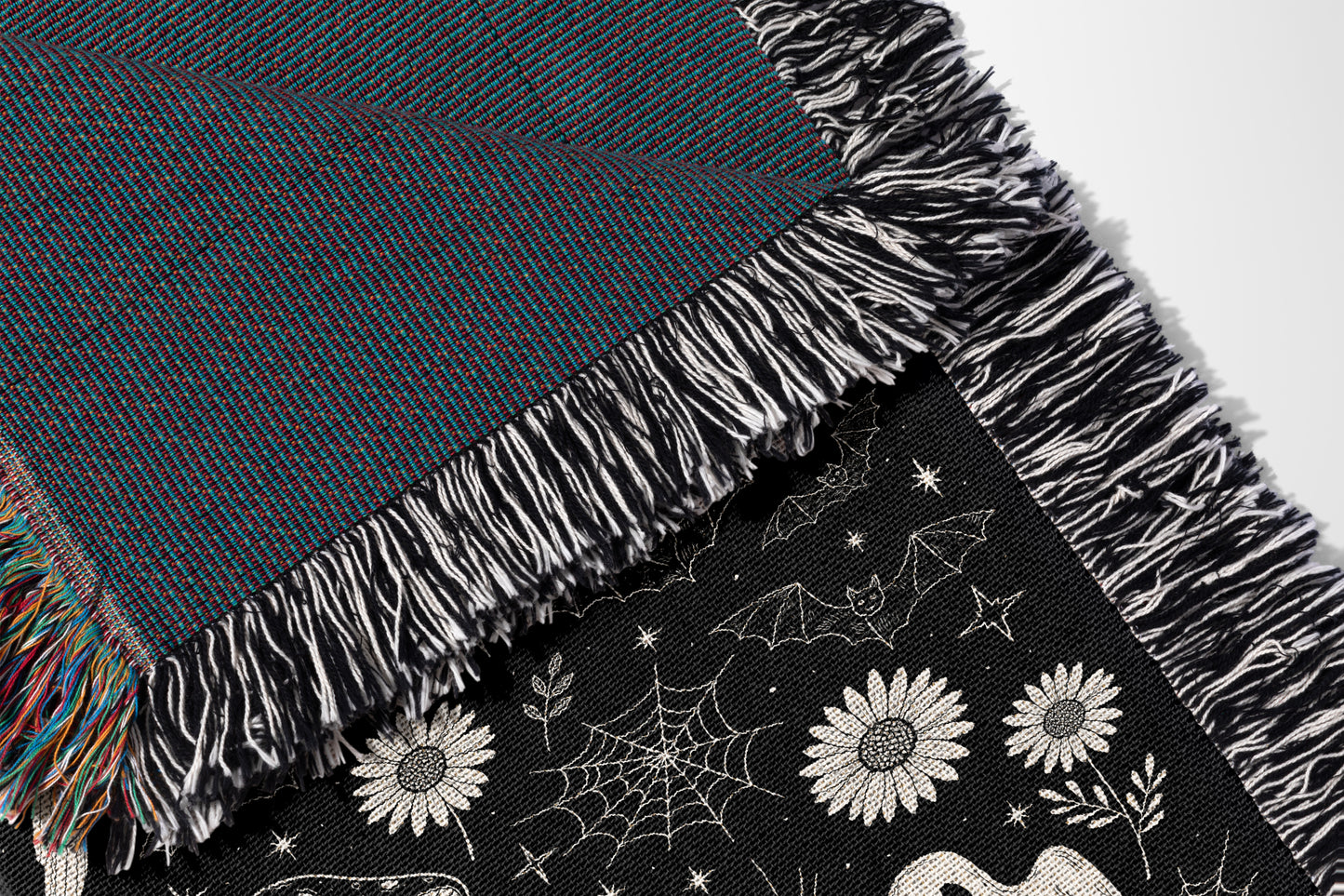 Black Cat & Raven Halloween Blanket