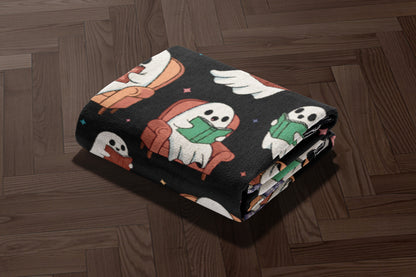 ACOTAR Ghost Reading Woven Throw Blanket