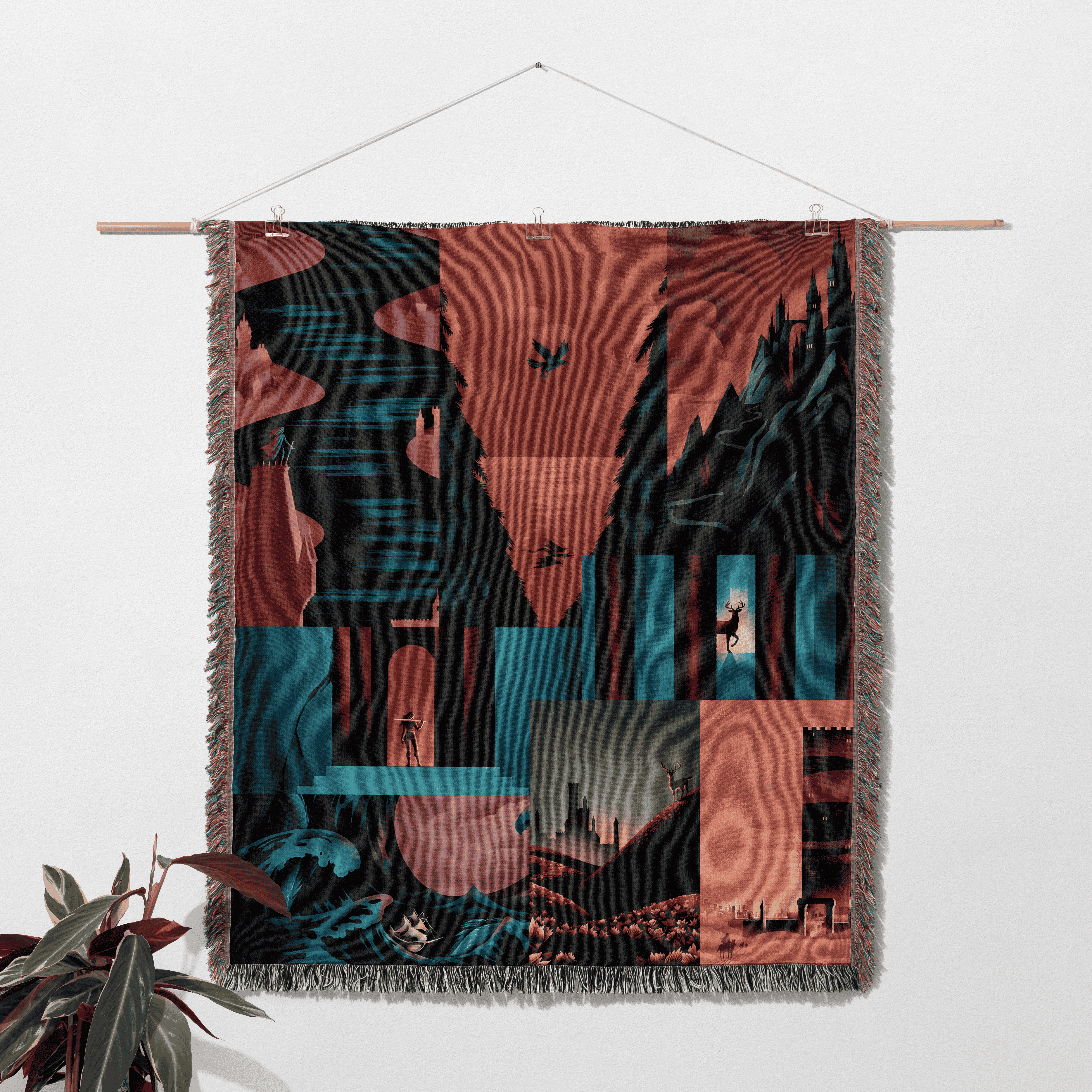 Fandom Woven Throw Blanket Review: Cozy Multi-Scene Bookish Decor