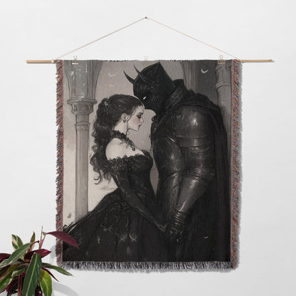 Dark Gothic Romance Woven Throw Blanket 🖤✨