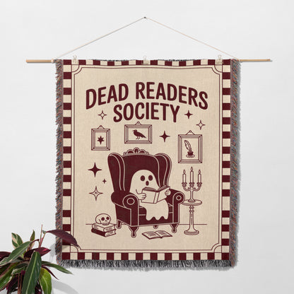 Dead Readers Society Woven Blanket