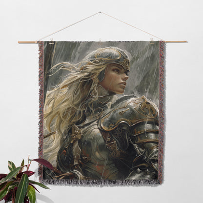 Epic Warrior Jacquard Woven Blanket | Fantasy Inspired Decor⚔️