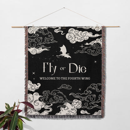 🖤 Fly or Die - Fourth Wing Inspired Blanket 🖤