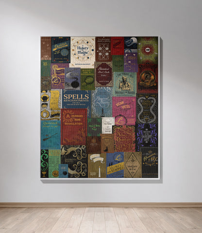 📚 Wizard Books Woven Tapestry Blanket | Potterhead Must-Have 🧙‍♂️