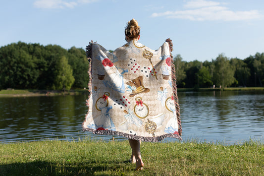 Alice in Wonderland Woven Throw Blanket