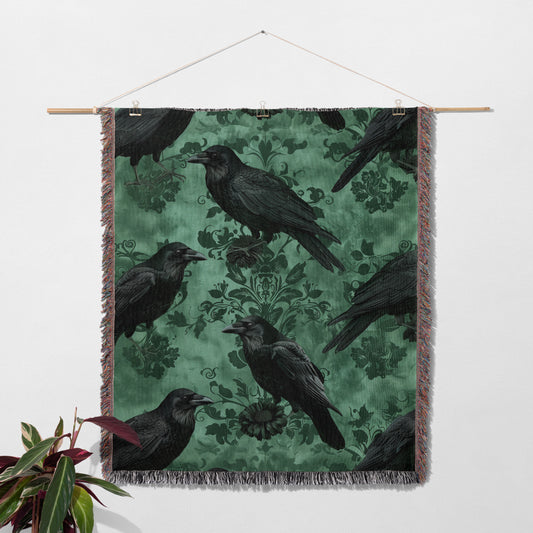 Edgar Allan Poe Woven Throw Blanket