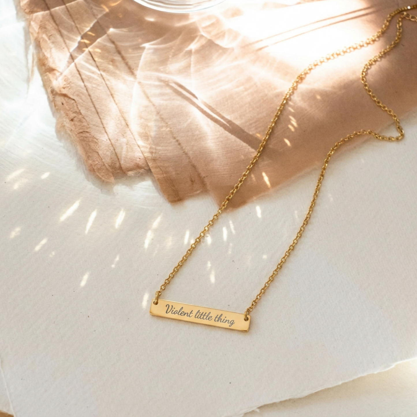 Violent Little Thing Script Necklace