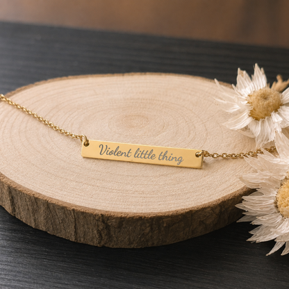 Violent Little Thing Script Necklace