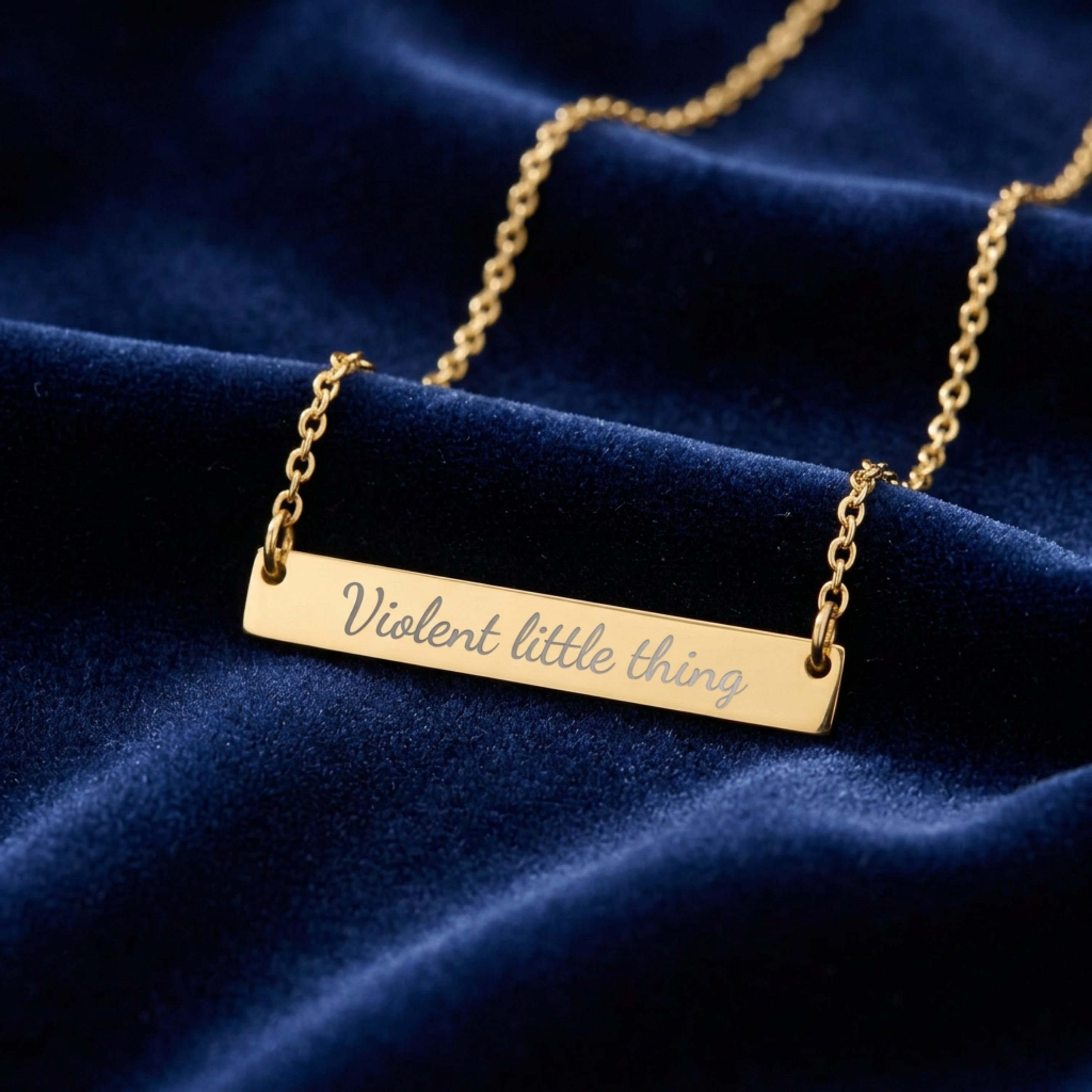 Violent Little Thing Script Necklace