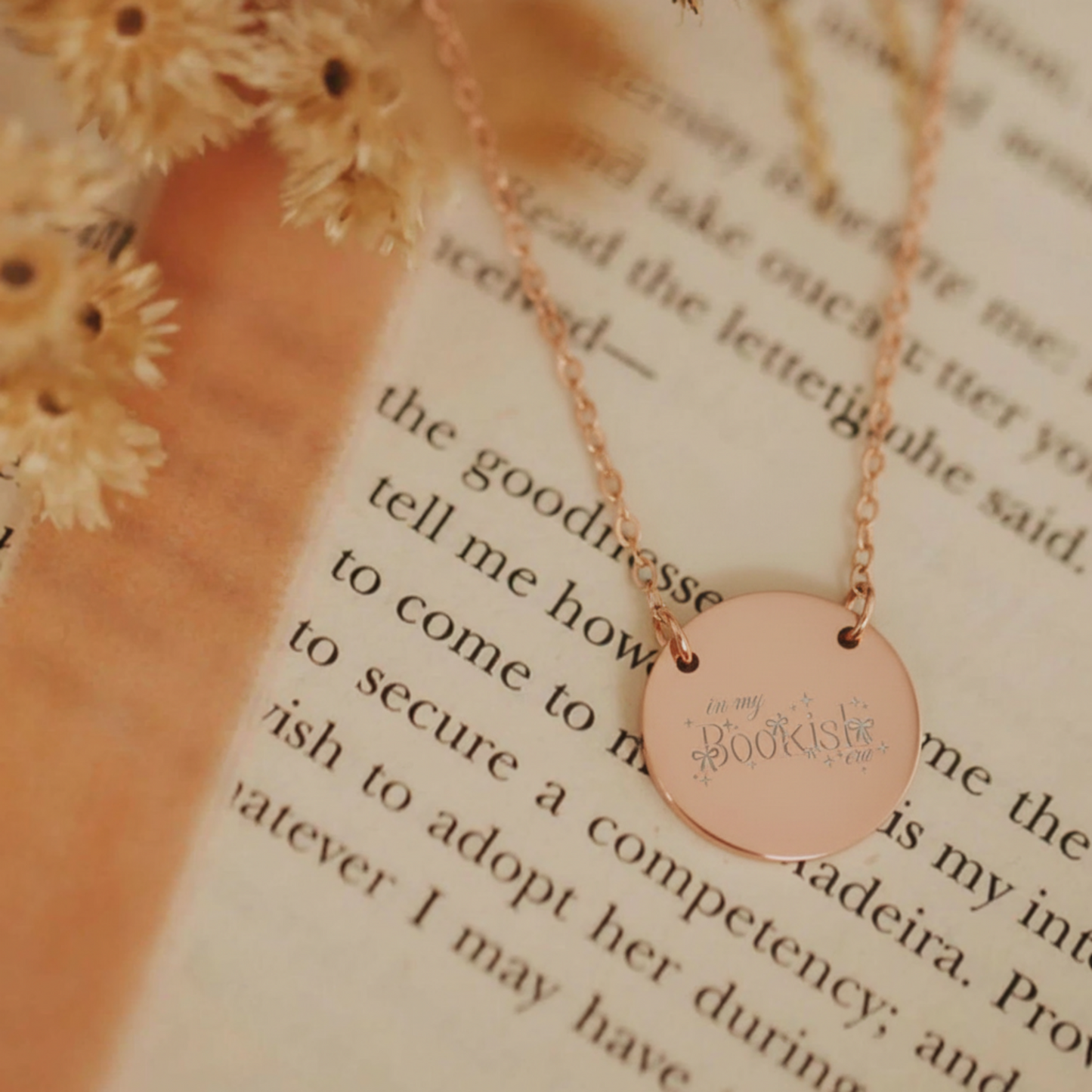 In My Bookish Era Circle Necklace
