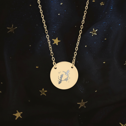 Dragon And Phoenix Circle Necklace