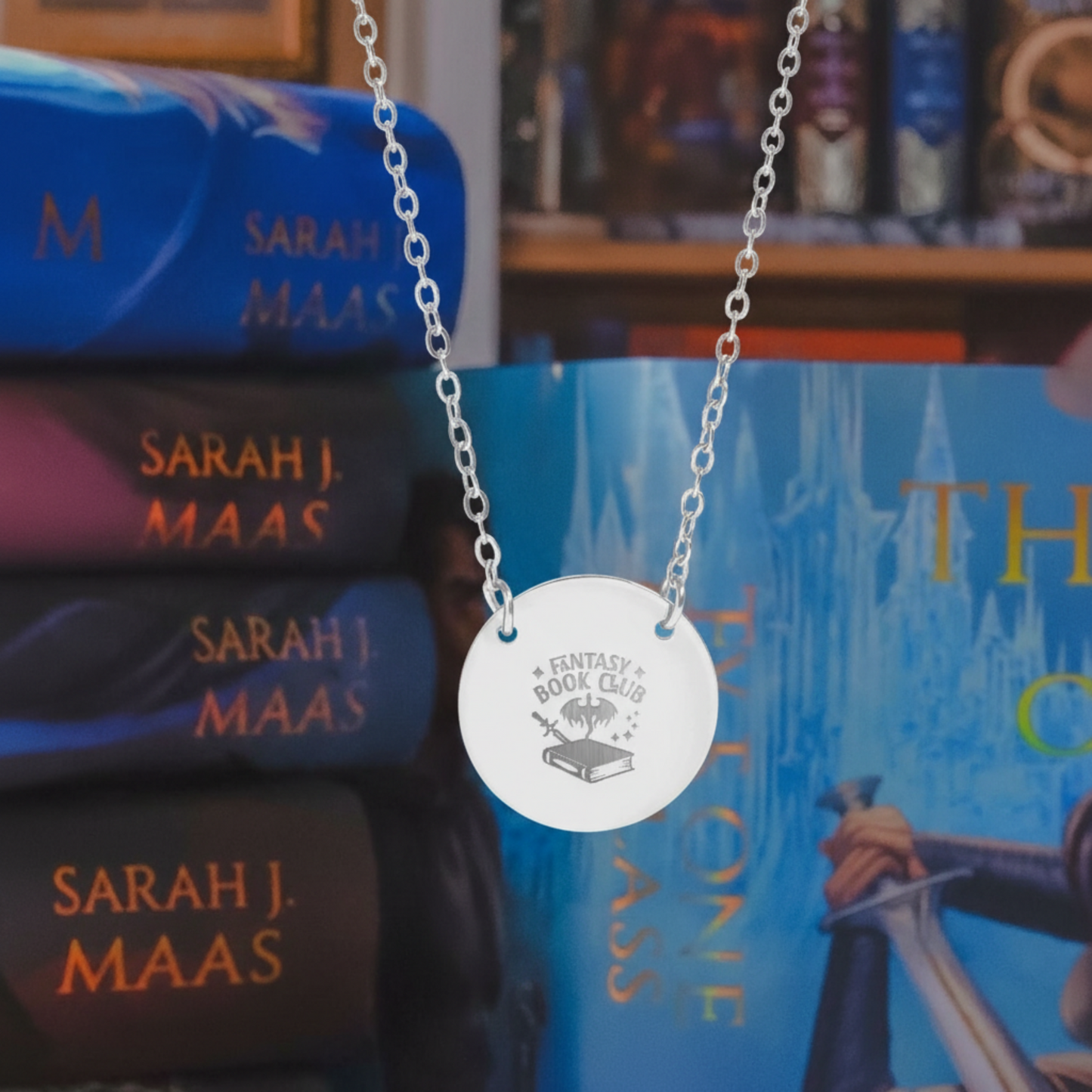 Dragon Book Club Circle Necklace