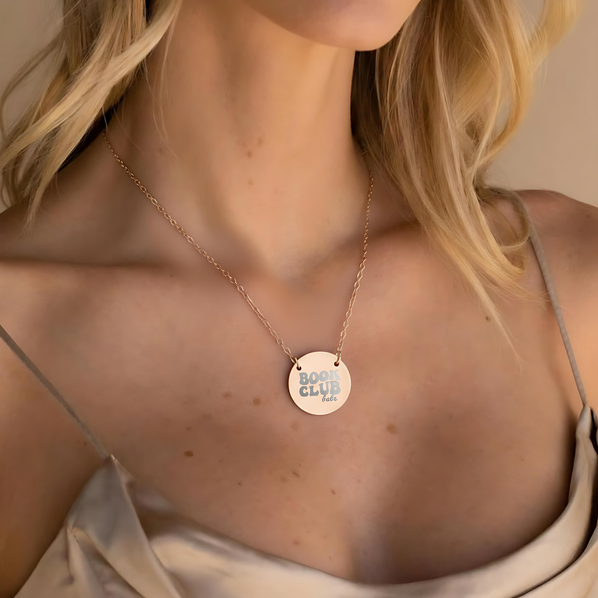 Book Club Babe Circle Necklace - MagicMerchEmporium