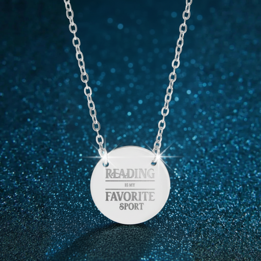 Reading Is My Favorite Circle Necklace