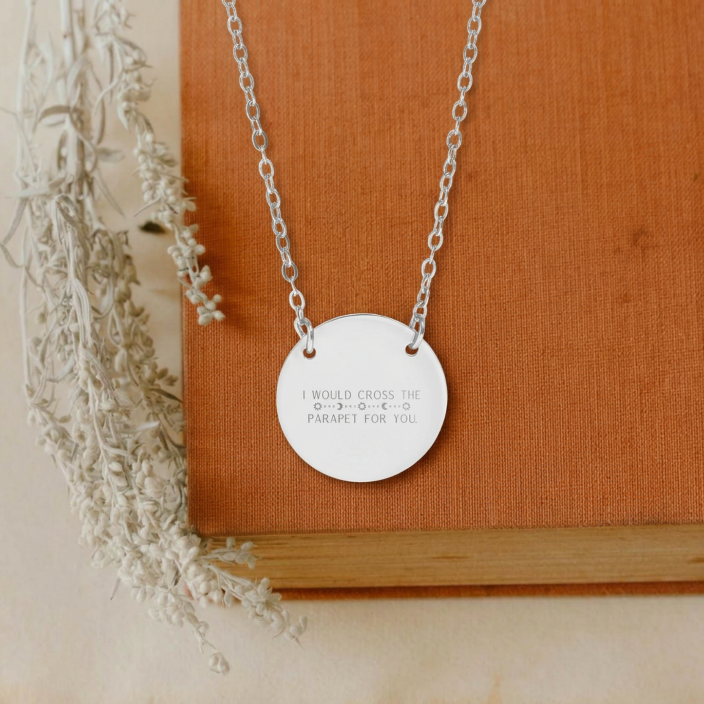 I Would Cross The Parapet Circle Necklace