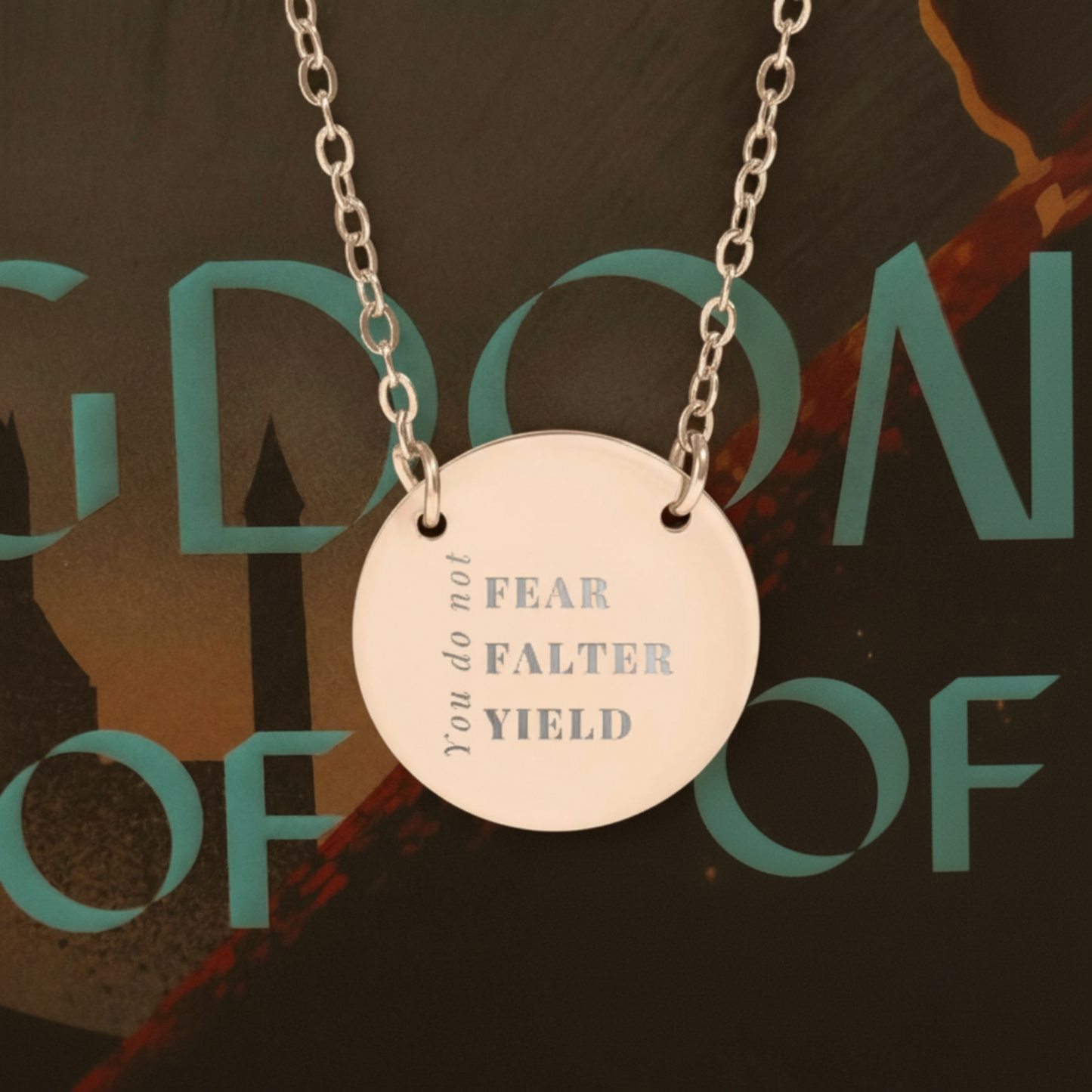 You Do Not Fear Falter Yield Circle Necklace