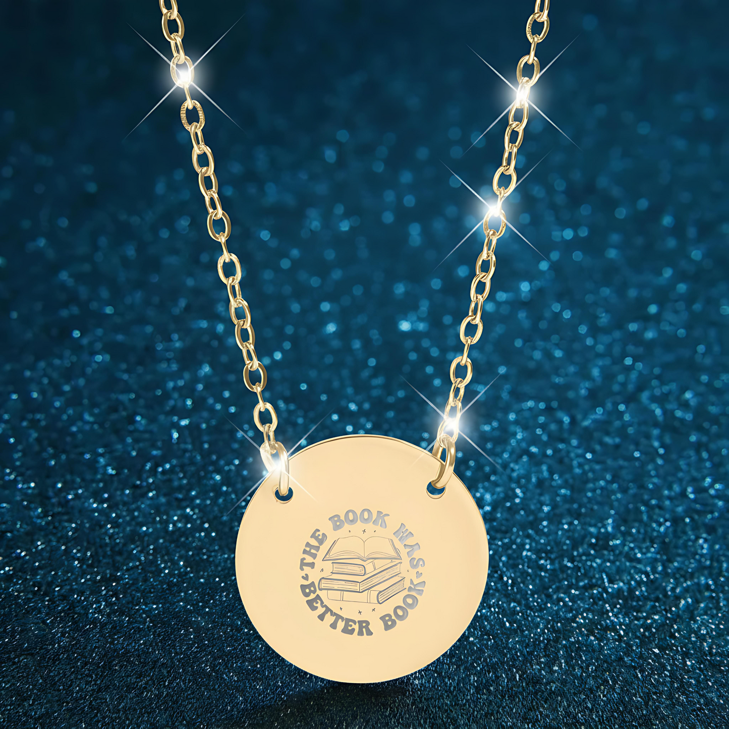The Book Was Better Circle Necklace