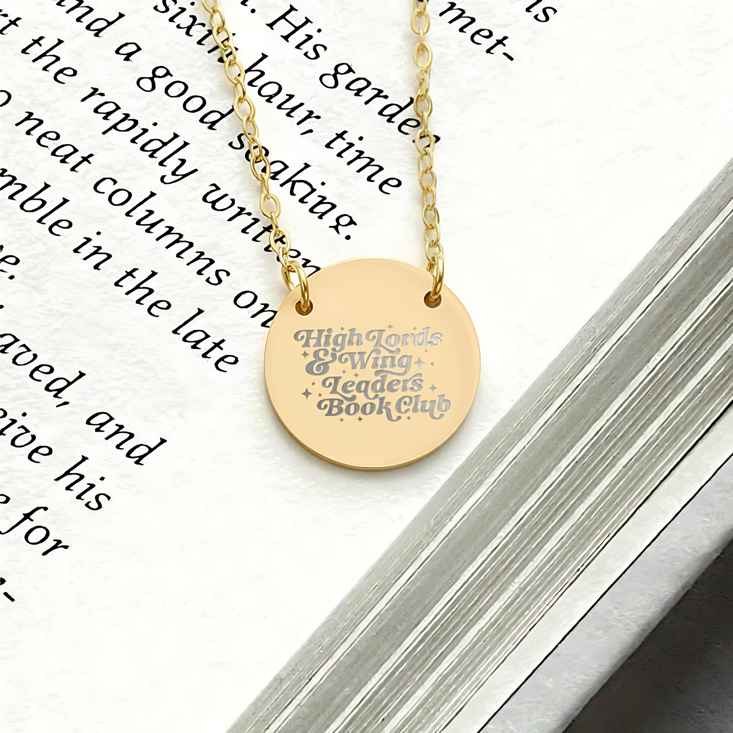 High Lords and Wing Leaders Book Club Circle Necklace