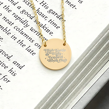 High Lords and Wing Leaders Book Club Circle Necklace