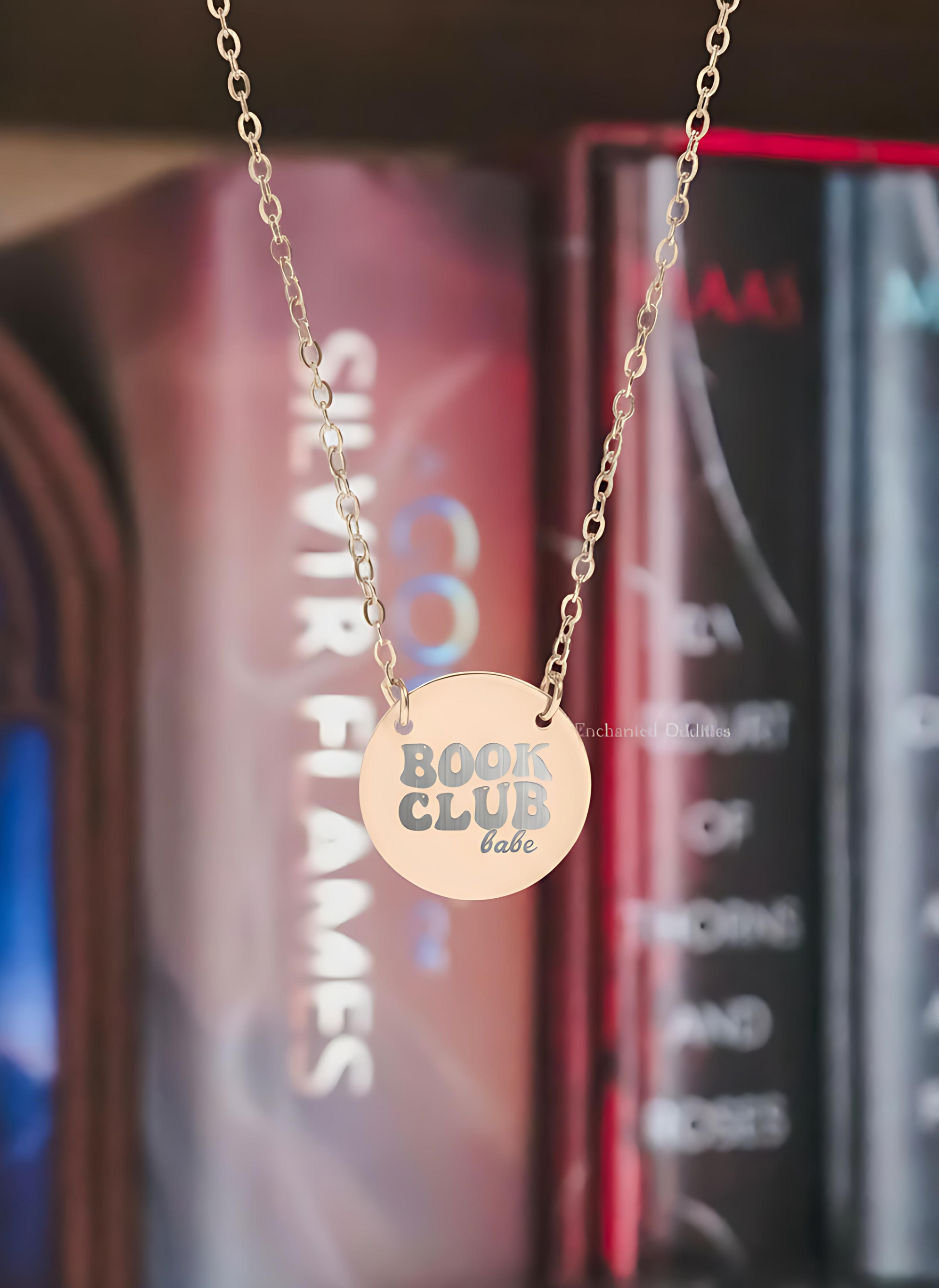 Book Club Babe Circle Necklace - MagicMerchEmporium