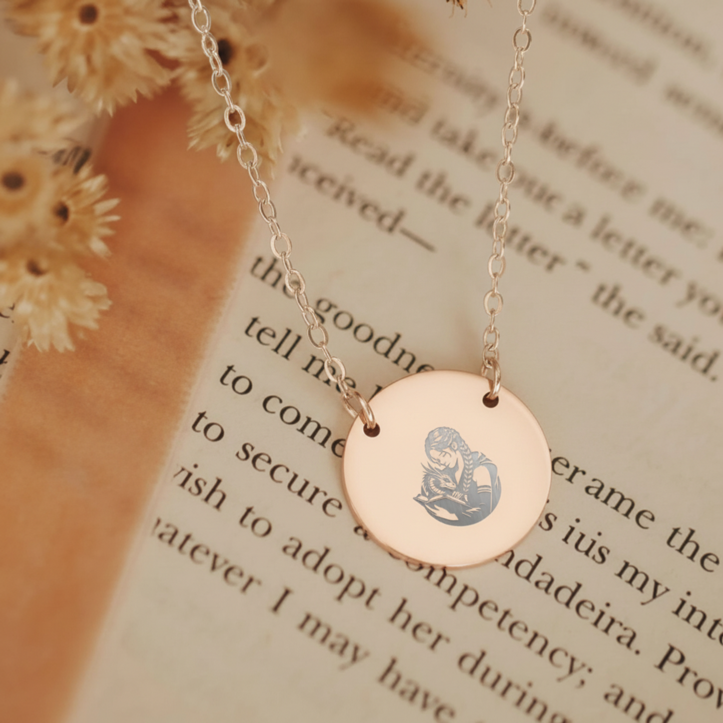 Dragon Reader Circle Necklace