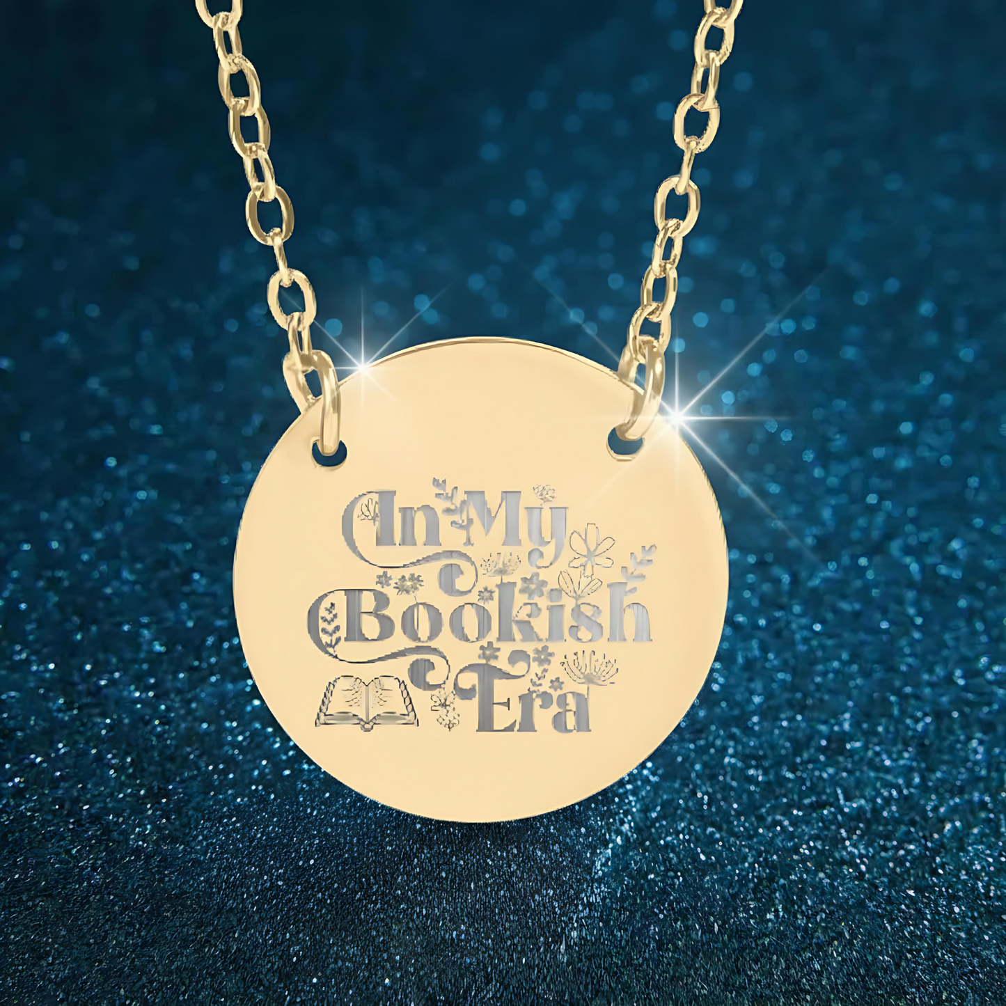 In My Bookish Era Circle Necklace