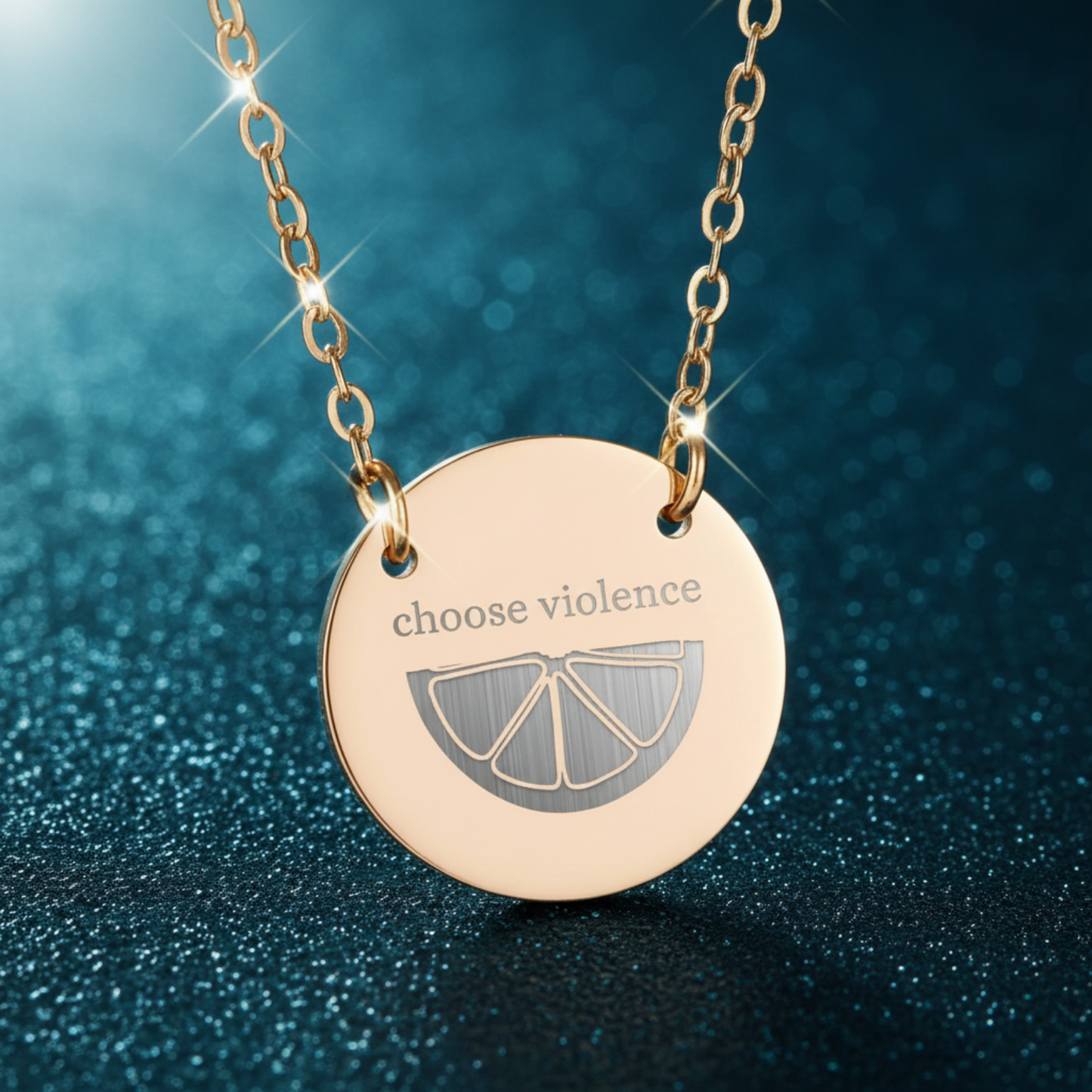 Choose Violence Circle Necklace