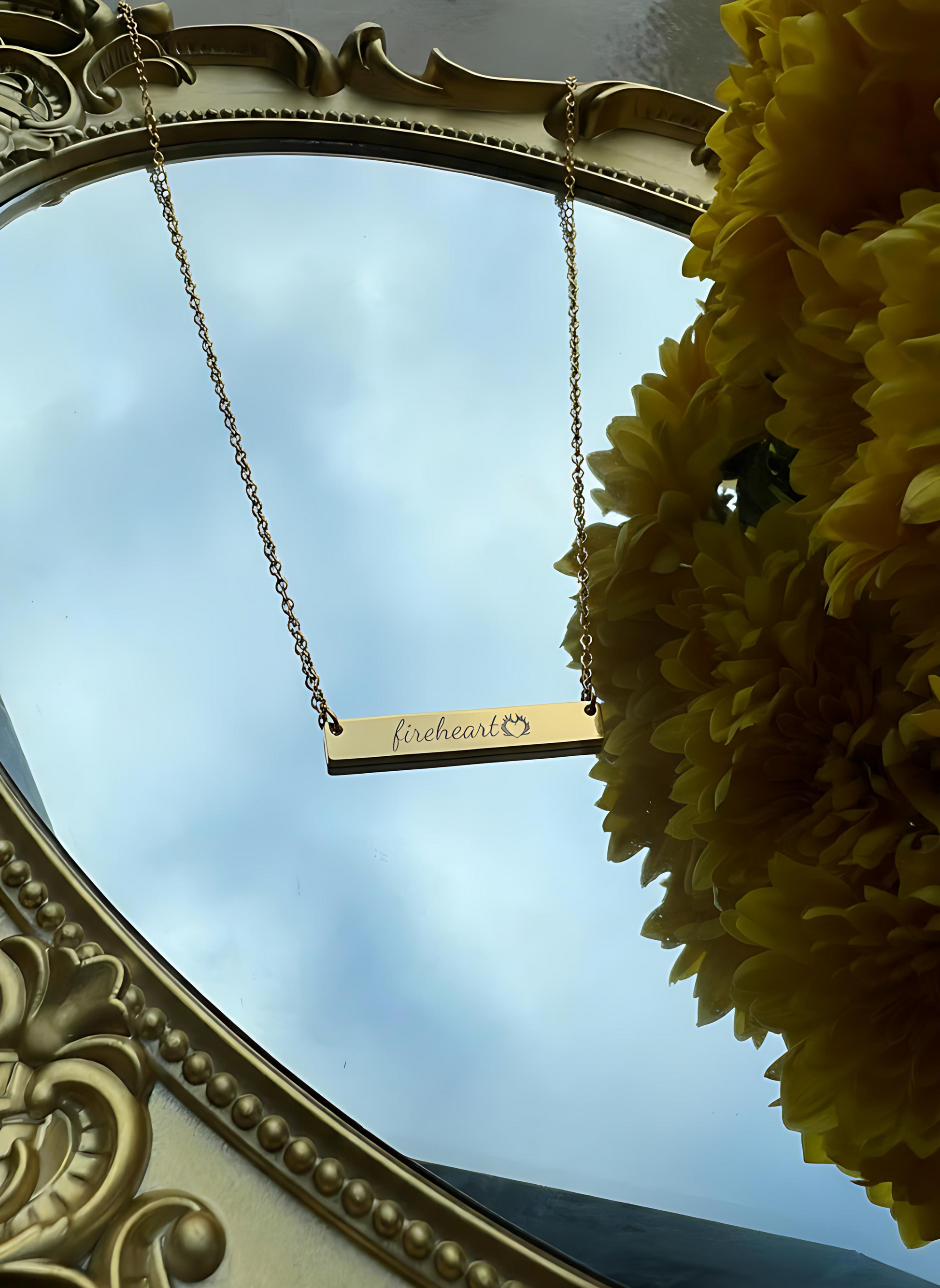 Fireheart and Heart Necklace - MagicMerchEmporium