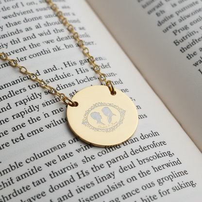 Pride & Prejudice Cameo Circle Necklace