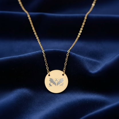 Dragons With Swords Circle Necklace