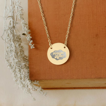 Midnight Reader Circle Necklace