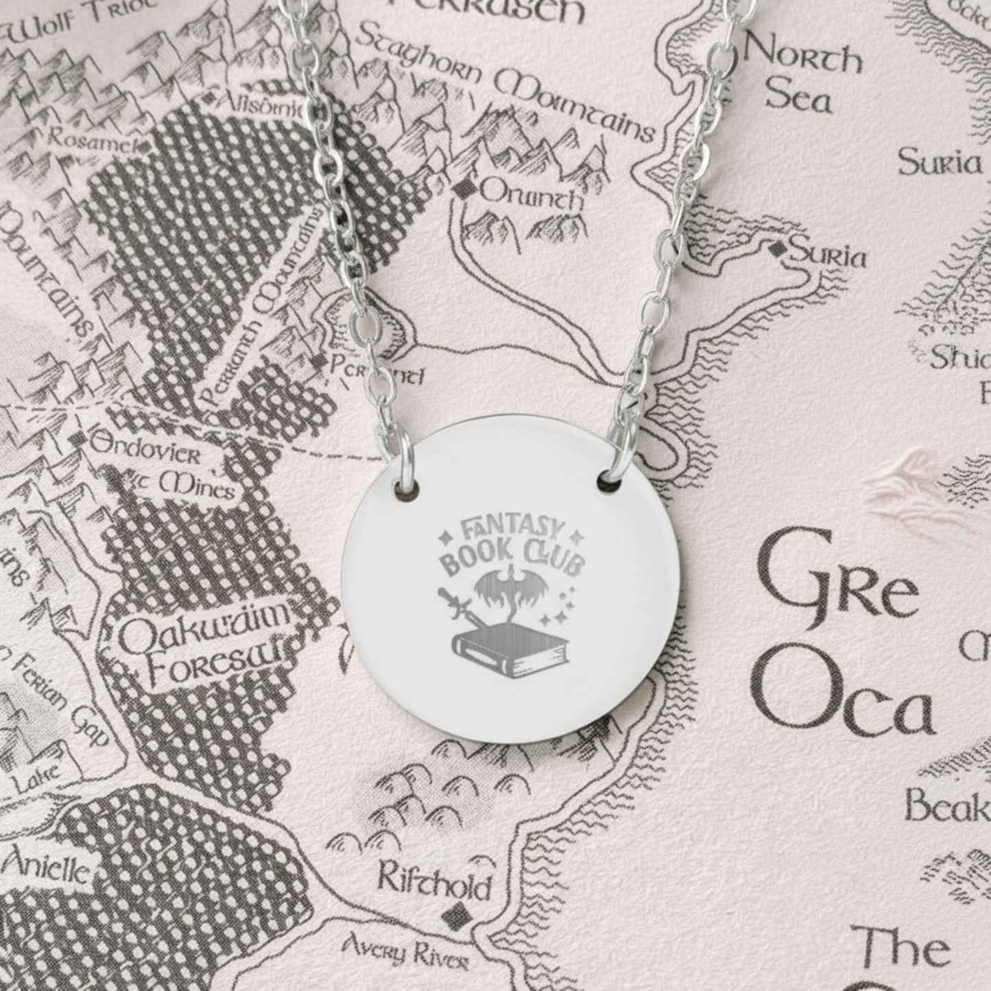 Dragon Book Club Circle Necklace