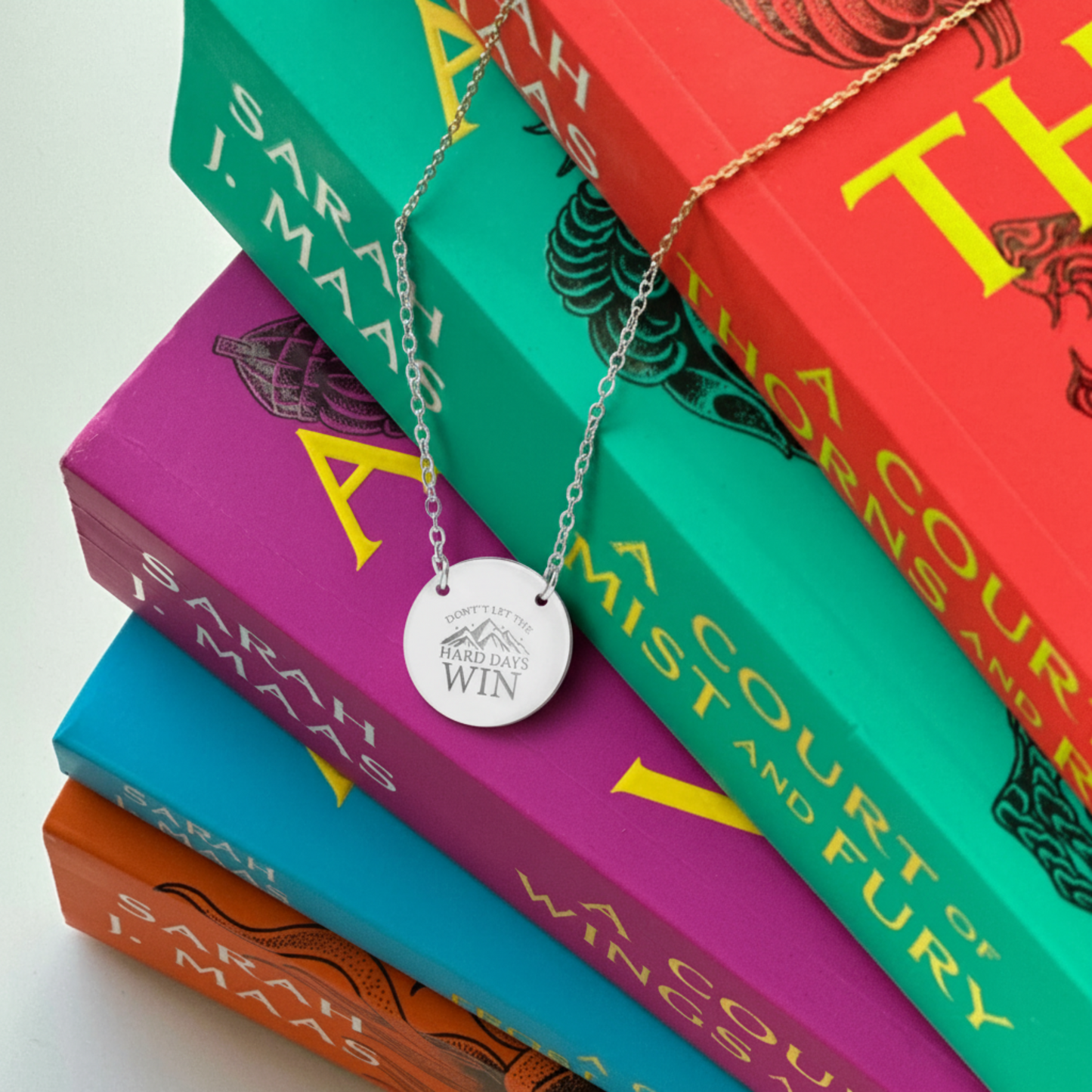 Don't Let The Hard Days Win Circle Necklace