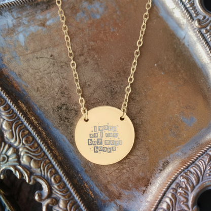 Buy More Books Circle Necklace