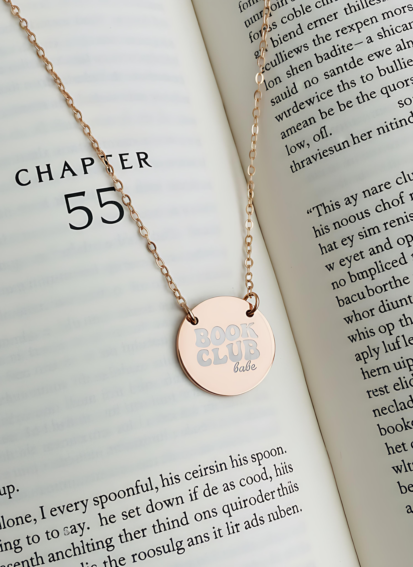 Book Club Babe Circle Necklace - MagicMerchEmporium