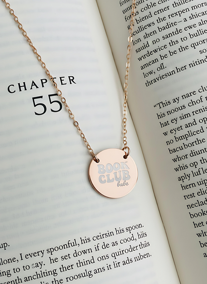 Book Club Babe Circle Necklace - MagicMerchEmporium