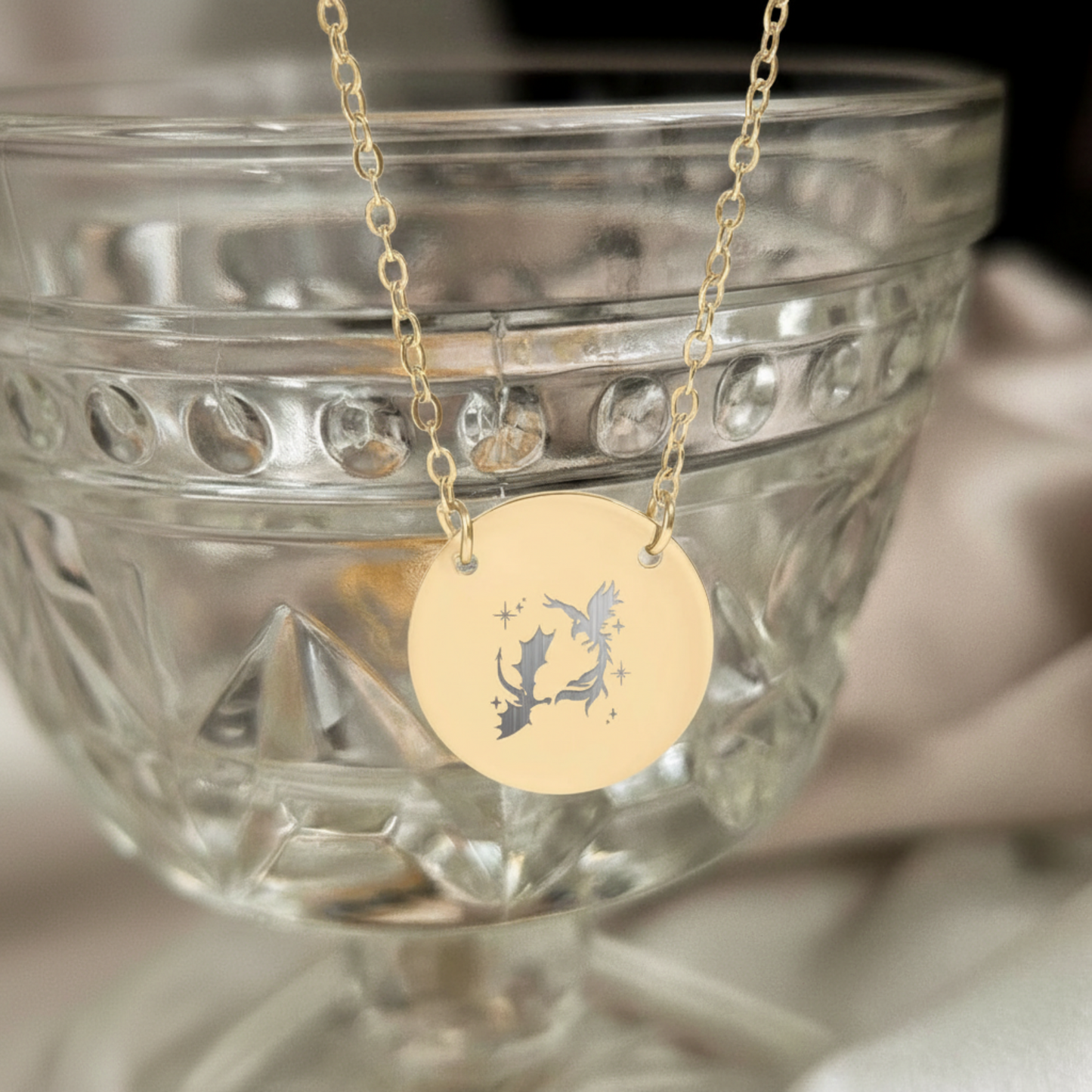 Dragon And Phoenix Circle Necklace